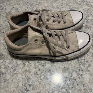 Converse Light Tan Canvas Sneakers, Sz 8.5 (Women’s Sz 10)
